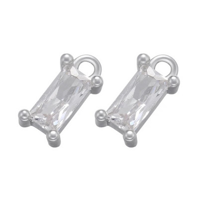 ZHUKOU 2τμχ/σετ χρυσό χρώμα Ορθογώνιο κρυστάλλινα γούρια για DIY Χειροποίητα Σκουλαρίκια Κοσμήματα Κρεμαστό Αξεσουάρ Χονδρική VD902