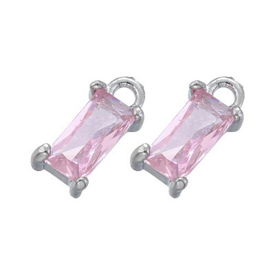 ZHUKOU 2τμχ/σετ χρυσό χρώμα Ορθογώνιο κρυστάλλινα γούρια για DIY Χειροποίητα Σκουλαρίκια Κοσμήματα Κρεμαστό Αξεσουάρ Χονδρική VD902