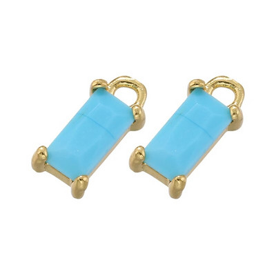 ZHUKOU 2τμχ/σετ χρυσό χρώμα Ορθογώνιο κρυστάλλινα γούρια για DIY Χειροποίητα Σκουλαρίκια Κοσμήματα Κρεμαστό Αξεσουάρ Χονδρική VD902