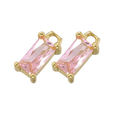 ZHUKOU 2τμχ/σετ χρυσό χρώμα Ορθογώνιο κρυστάλλινα γούρια για DIY Χειροποίητα Σκουλαρίκια Κοσμήματα Κρεμαστό Αξεσουάρ Χονδρική VD902