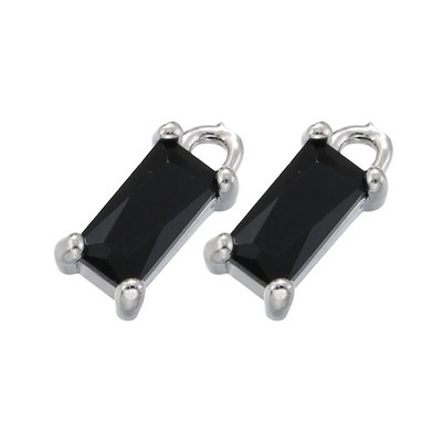 ZHUKOU 2τμχ/σετ χρυσό χρώμα Ορθογώνιο κρυστάλλινα γούρια για DIY Χειροποίητα Σκουλαρίκια Κοσμήματα Κρεμαστό Αξεσουάρ Χονδρική VD902