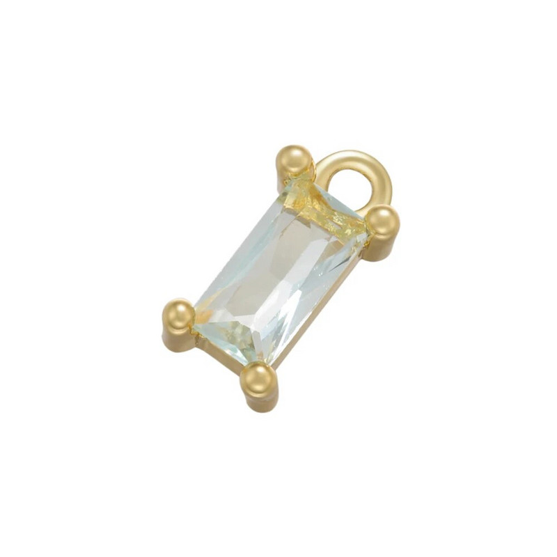 ZHUKOU 2τμχ/σετ χρυσό χρώμα Ορθογώνιο κρυστάλλινα γούρια για DIY Χειροποίητα Σκουλαρίκια Κοσμήματα Κρεμαστό Αξεσουάρ Χονδρική VD902