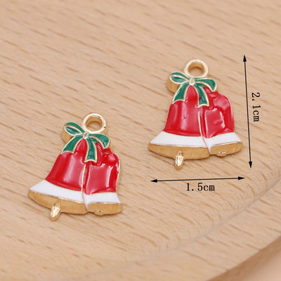 5 τμχ Ασημένιο κρυστάλλινο μαργαριτάρι Χριστουγεννιάτικο γούρι μενταγιόν για κοσμήματα κατασκευής σκουλαρίκια Κολιέ DIY αξεσουάρ χειροτεχνία 22x14mm