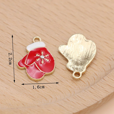 5 τμχ Ασημένιο κρυστάλλινο μαργαριτάρι Χριστουγεννιάτικο γούρι μενταγιόν για κοσμήματα κατασκευής σκουλαρίκια Κολιέ DIY αξεσουάρ χειροτεχνία 22x14mm