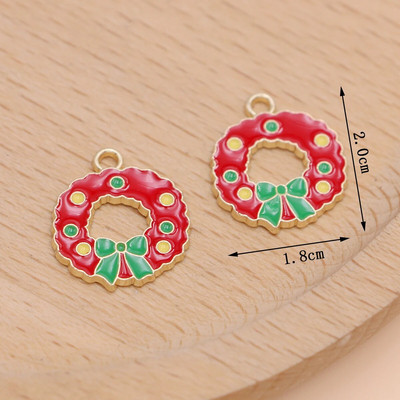 5 τμχ Ασημένιο κρυστάλλινο μαργαριτάρι Χριστουγεννιάτικο γούρι μενταγιόν για κοσμήματα κατασκευής σκουλαρίκια Κολιέ DIY αξεσουάρ χειροτεχνία 22x14mm