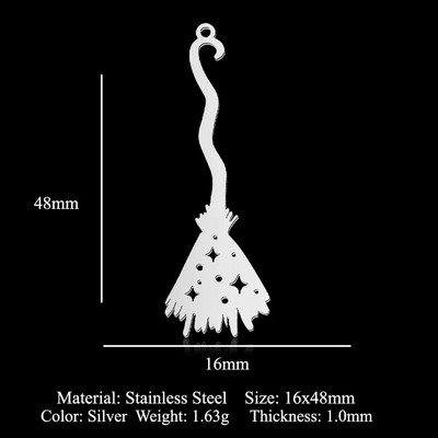 5 vnt./stal. Nerūdijančio plieno geometrinis minimalistinis Helovinas „pasidaryk pats“ auskarai, pakabukai, papuošalai, didmeninė prekyba vaiduoklio raganos šlepetės šikšnosparnių papuošalų kaukolė