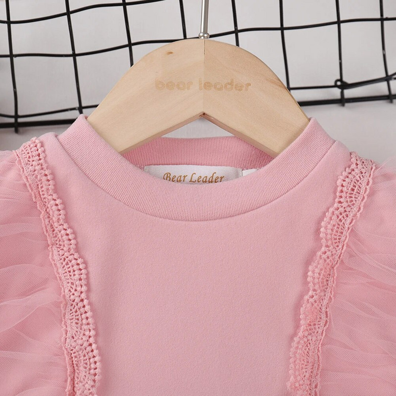 Melario Haljine za djevojčice Odjeća 2023. Proljeće i jesen Nova modna haljina za djevojčice Čipkana haljina dugih rukava Vestidos Mrežasta tutu haljina princeze