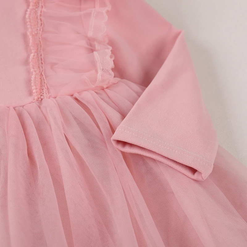 Melario Haljine za djevojčice Odjeća 2023. Proljeće i jesen Nova modna haljina za djevojčice Čipkana haljina dugih rukava Vestidos Mrežasta tutu haljina princeze