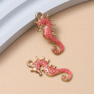 10 komada novih Hippocampus Japonicus emajliranih privjesaka Lijepi privjesci s oceanskim životinjama za izradu DIY ručno rađenih nalaza Dodaci Ogrlica