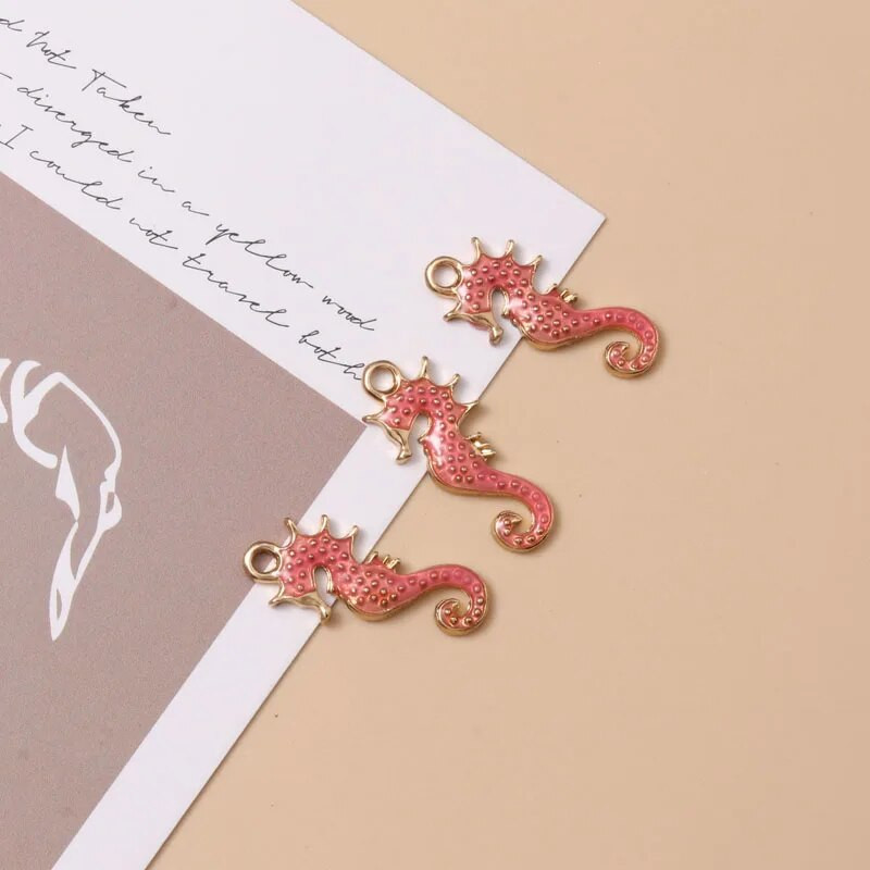 10 komada novih Hippocampus Japonicus emajliranih privjesaka Lijepi privjesci s oceanskim životinjama za izradu DIY ručno rađenih nalaza Dodaci Ogrlica