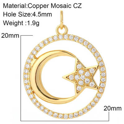 Κρεμαστό Κρεμαστό Γούρια για Κοσμήματα Κάνοντας Φεγγάρι Star Butterfly Κοσμήματα Γούρια Diy Σκουλαρίκια Κολιέ Βραχιόλι Make Gold Χρώμα Ζιργκόν