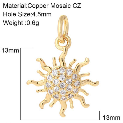 Κρεμαστό Κρεμαστό Γούρια για Κοσμήματα Κάνοντας Φεγγάρι Star Butterfly Κοσμήματα Γούρια Diy Σκουλαρίκια Κολιέ Βραχιόλι Make Gold Χρώμα Ζιργκόν