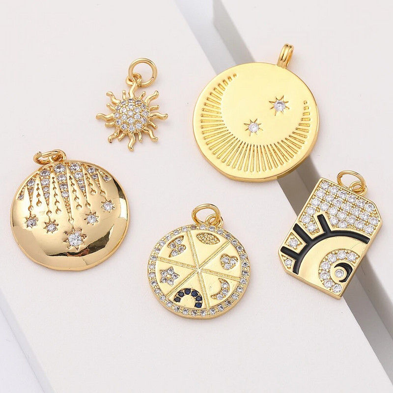 Κρεμαστό Κρεμαστό Γούρια για Κοσμήματα Κάνοντας Φεγγάρι Star Butterfly Κοσμήματα Γούρια Diy Σκουλαρίκια Κολιέ Βραχιόλι Make Gold Χρώμα Ζιργκόν