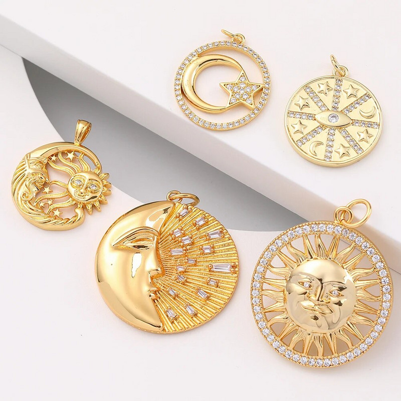 Κρεμαστό Κρεμαστό Γούρια για Κοσμήματα Κάνοντας Φεγγάρι Star Butterfly Κοσμήματα Γούρια Diy Σκουλαρίκια Κολιέ Βραχιόλι Make Gold Χρώμα Ζιργκόν