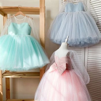 Елегантна рокля за момичета, елегантна принцеса, детски рокли за момичета, костюм, детска сватбена рокля за парти, пролет/есен, плат с дълъг ръкав