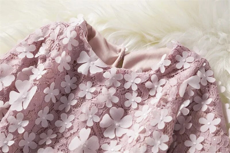 Elegantna modna odjeća za djevojčice Jesen Zima Čipkana haljina dugih rukava Dječje haljine za djevojčice Princeza Ležerna odjeća Novogodišnja odjeća 3-8 godina