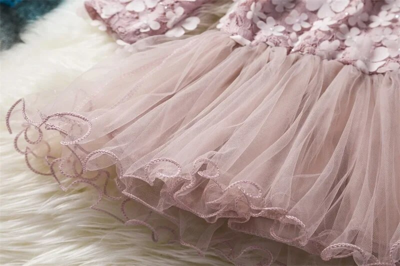 Elegantna modna odjeća za djevojčice Jesen Zima Čipkana haljina dugih rukava Dječje haljine za djevojčice Princeza Ležerna odjeća Novogodišnja odjeća 3-8 godina