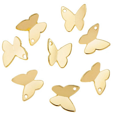 40 ΤΕΜ 10*10mm 6 Χρώμα Χονδρικό ζώο Γούρια από κράμα μετάλλων μενταγιόν πεταλούδας για DIY Χειροποίητα Αξεσουάρ κοσμημάτων Κατασκευή