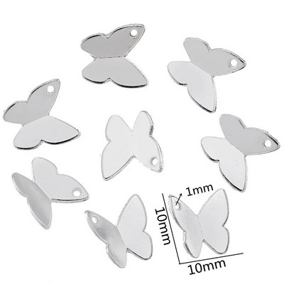 40 ΤΕΜ 10*10mm 6 Χρώμα Χονδρικό ζώο Γούρια από κράμα μετάλλων μενταγιόν πεταλούδας για DIY Χειροποίητα Αξεσουάρ κοσμημάτων Κατασκευή