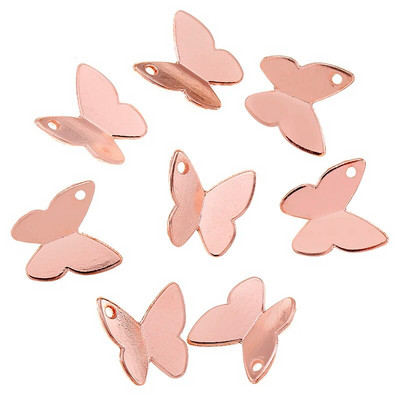 40 ΤΕΜ 10*10mm 6 Χρώμα Χονδρικό ζώο Γούρια από κράμα μετάλλων μενταγιόν πεταλούδας για DIY Χειροποίητα Αξεσουάρ κοσμημάτων Κατασκευή