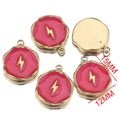 5 kom/lot Emajl od nehrđajućeg čelika Mjesečeva ljubavna medalja Srce privjesci za DIY Naušnice Ogrlica Izrada nakita Privjesak Potrepštine Rukotvorine