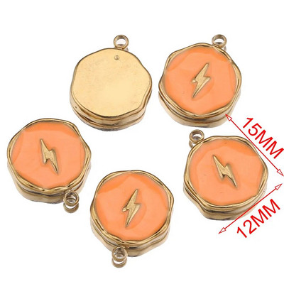 5 kom/lot Emajl od nehrđajućeg čelika Mjesečeva ljubavna medalja Srce privjesci za DIY Naušnice Ogrlica Izrada nakita Privjesak Potrepštine Rukotvorine