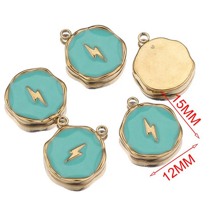 5 kom/lot Emajl od nehrđajućeg čelika Mjesečeva ljubavna medalja Srce privjesci za DIY Naušnice Ogrlica Izrada nakita Privjesak Potrepštine Rukotvorine