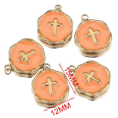 5 kom/lot Emajl od nehrđajućeg čelika Mjesečeva ljubavna medalja Srce privjesci za DIY Naušnice Ogrlica Izrada nakita Privjesak Potrepštine Rukotvorine