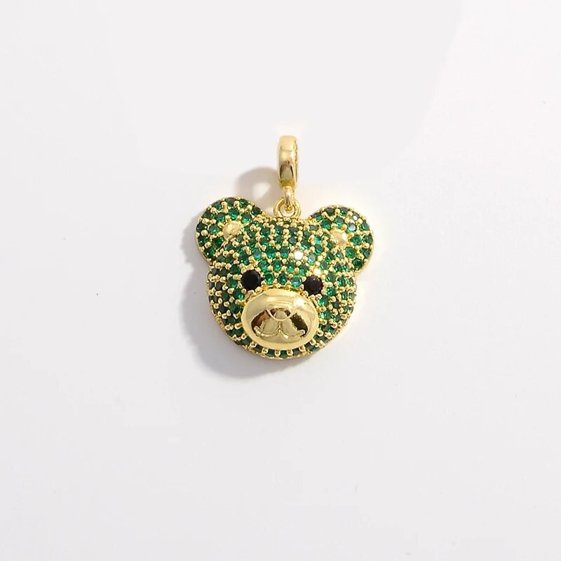 ZHUKOU Bear privjesci za izradu nakita raznobojni Cute Bear naušnice privjesci privjesci ženski materijali za nakit veleprodaja VD1284