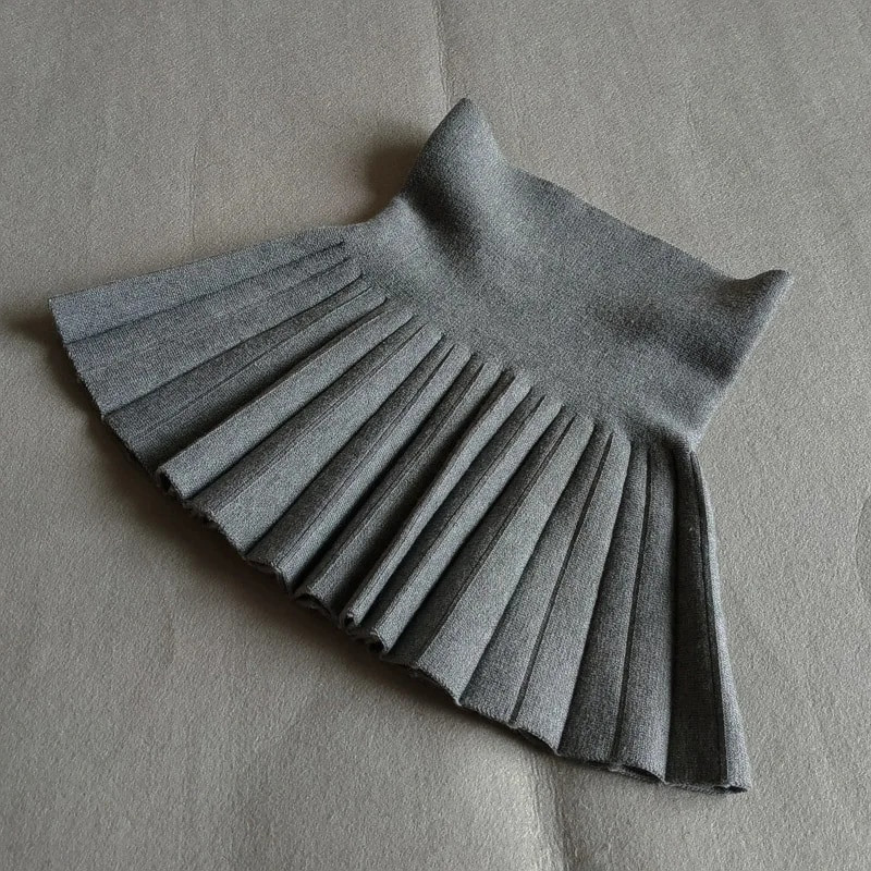 DE PEACH Zimske plisirane suknje za djevojčice, dojenčad, djeca, pletena mini tutu suknja visokog struka, dječja odjeća od 2 do 12 godina