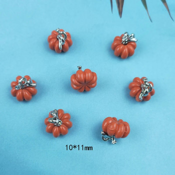 JeQue 10 τμχ Halloween Pumpkin Enamal Charms Φυτικά φυτικά τρόφιμα Μεταλλικό κρεμαστό σκουλαρίκι DIY Αξεσουάρ μόδας κοσμήματα