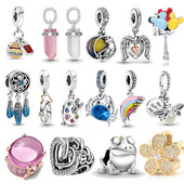 JAUNS Angel Mom Family Love Heart sērija Pērlītes Fit Original Charms Rokassprādzes Sieviešu DIY Rotaslietas Dāvana