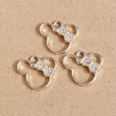 10vnt 15x15mm Mieli krištoliniai drugelių pakabukai papuošalams gaminti iš lydinio gyvūnų pakabukai, skirti pasidaryk pats, karoliai, auskarai, dovanos