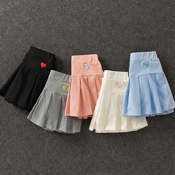 Нови универсални плисирани кюлоти за момичета Средна и малка детска лятна пола с вътрешни предпазни панталони Студентски униформени поли