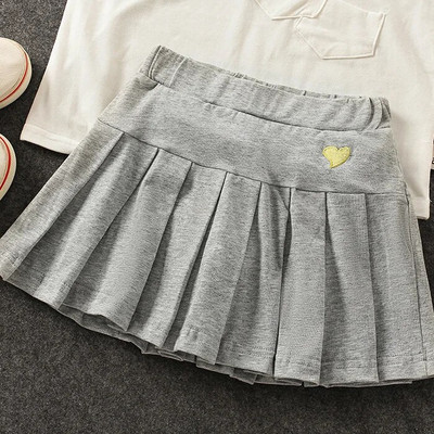 Fusta de vară pentru copii, mijlocii și mici, cu pantaloni de siguranță interioare Fuste uniformă pentru studenți, noi pentru fete