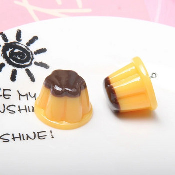 10Pcs Mini Jelly Simulation Kawaii Food Resin Charms Висулки за изработка на бижута Направи си сам Колие Обеци Ключодържател Къща за кукли