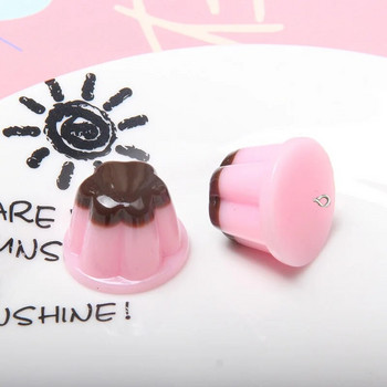 10 τμχ Mini Jelly Simulation Kawaii Food Resin Charms Μενταγιόν για κοσμήματα κατασκευής DIY Κολιέ σκουλαρίκια Μπρελόκ Κουκλόσπιτο