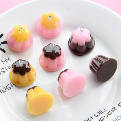 10 vnt Mini Jelly Simulation Kawaii Food Resin Charms pakabukai papuošalams gaminti pasidaryk pats karoliai auskarai raktų pakabukas lėlių namelis