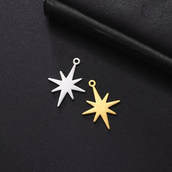 EUEAVAN 5 τμχ North Star Charm Γούρια από ανοξείδωτο ατσάλι Μικρό κρεμαστό κολιέ Αξεσουάρ Κοσμήματα κατασκευής προμήθειες χονδρική