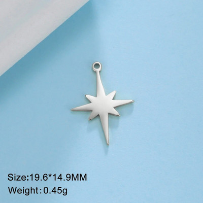 EUEAVAN 5tk North Star Charm roostevabast terasest amuletid väikesed ripats kaelakee tarvikud Ehete valmistamise tarvikud hulgimüük