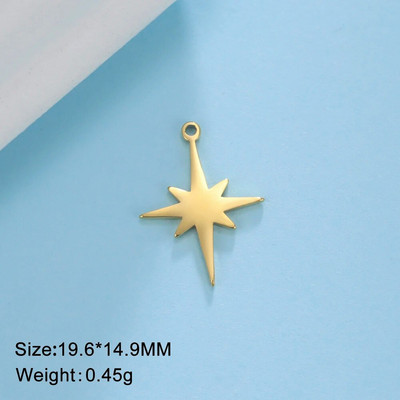 EUEAVAN 5tk North Star Charm roostevabast terasest amuletid väikesed ripats kaelakee tarvikud Ehete valmistamise tarvikud hulgimüük