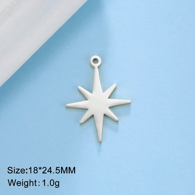 EUEAVAN 5tk North Star Charm roostevabast terasest amuletid väikesed ripats kaelakee tarvikud Ehete valmistamise tarvikud hulgimüük