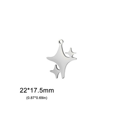 EUEAVAN 5tk North Star Charm roostevabast terasest amuletid väikesed ripats kaelakee tarvikud Ehete valmistamise tarvikud hulgimüük