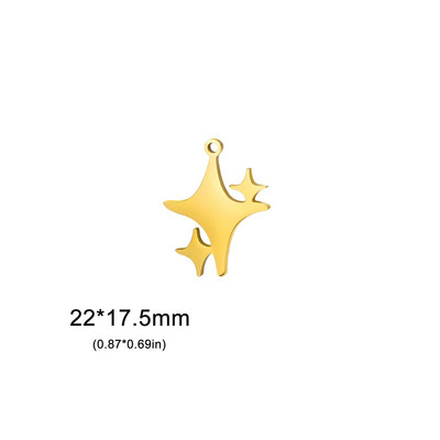 EUEAVAN 5tk North Star Charm roostevabast terasest amuletid väikesed ripats kaelakee tarvikud Ehete valmistamise tarvikud hulgimüük