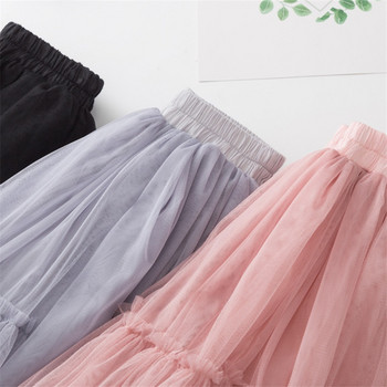 Παιδικές φούστες για κορίτσια Βαμβακερή δαντέλα Tutu πλισέ φούστα Μαύρο ροζ γκρι Παιδικά ρούχα 4 6 8 10 12Y Pettiskirt Ρούχα για πάρτι