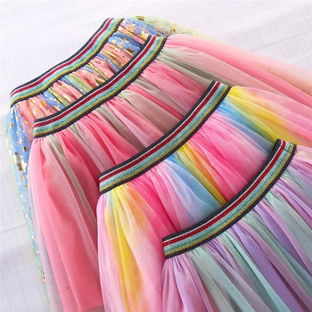 Παιδική φούστα tutu με δίχτυ ουράνιο τόξο για κορίτσια Ρούχα Πριγκίπισσα Παιδικά Γενέθλια Πριγκίπισσα Παρουσίαση Φούστα μέσης χορού