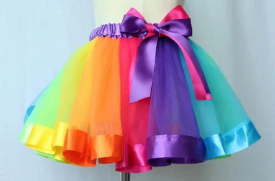 Tutu pentru fete Fuste Curcubeu Prințesă Mini Fusta Petti Costum Petrecere Balet Dans Fuste Tulle Haine pentru fete Îmbrăcăminte pentru copii