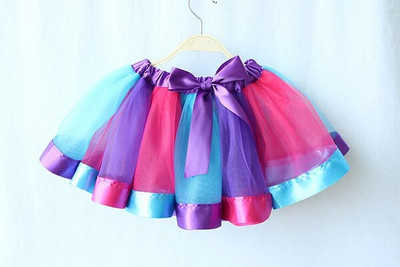 Tutu pentru fete Fuste Curcubeu Prințesă Mini Fusta Petti Costum Petrecere Balet Dans Fuste Tulle Haine pentru fete Îmbrăcăminte pentru copii