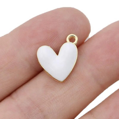 10kom posrebreni emajl Crveno srce privjesci Privjesak za izradu nakita Naušnice Narukvica Ogrlica Dodaci DIY nalazi