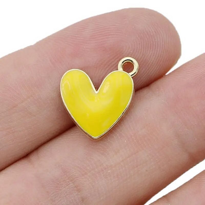 10kom posrebreni emajl Crveno srce privjesci Privjesak za izradu nakita Naušnice Narukvica Ogrlica Dodaci DIY nalazi